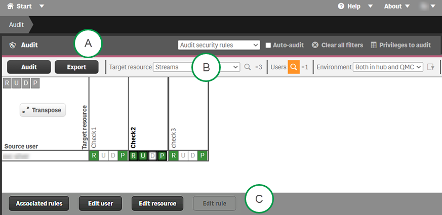 Click to view full size Example of audit page interface