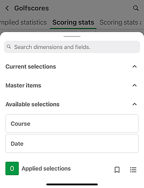 按一下以檢視完整大小 Qlik Sense Mobile SaaS 選取工具